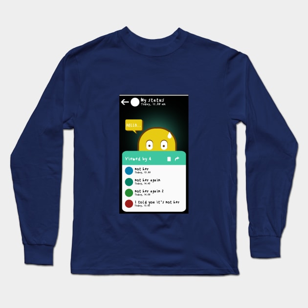 Whatsapp status Long Sleeve T-Shirt by Mapunalajim